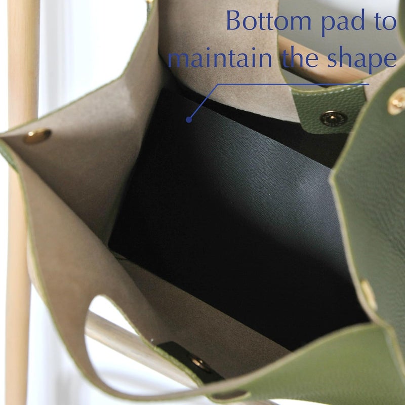 Hoxis Vintage Minimalist Style Soft Pu Leather Handbag Clutch Small Tote - Image 5
